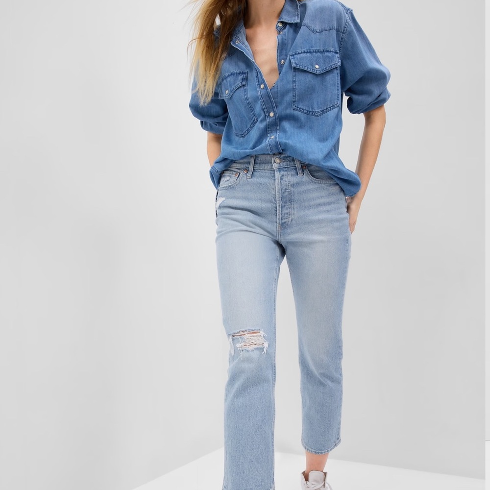 Gap straight high rise jeans